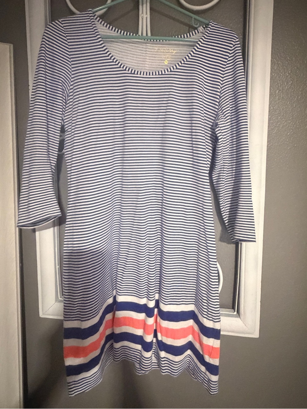 Lilly Pulitzer Navy and White Striped Dress - Picture 1 of 3